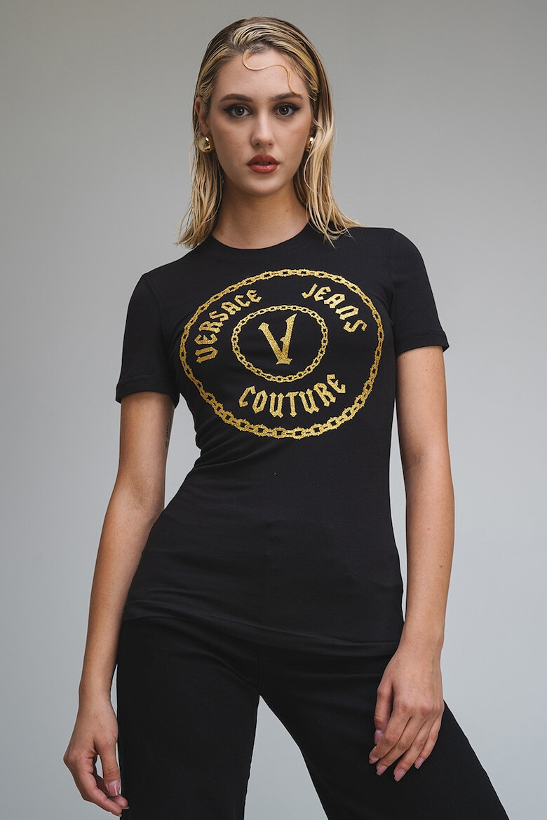 Versace Jeans Couture Tricou din amestec de bumbac cu logo - Pled.ro