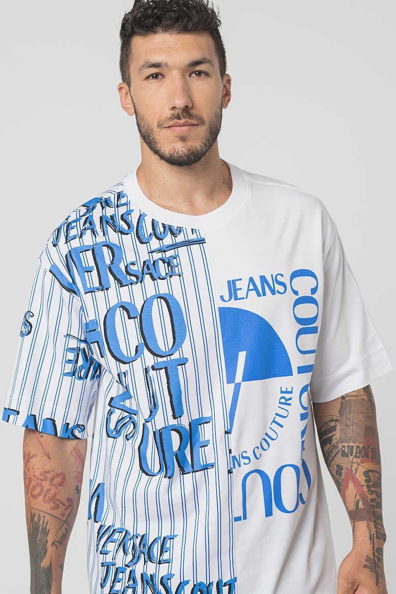 Versace Jeans Couture Tricou lejer cu imprimeu logo - Pled.ro