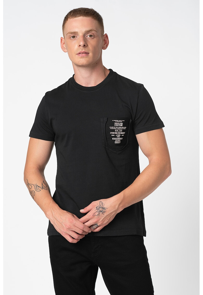 Versace Jeans Couture Tricou slim fit cu aplicatie logo - Pled.ro