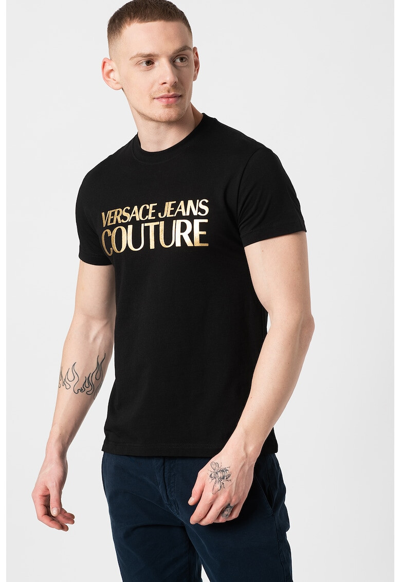 Versace Jeans Couture Tricou de bumbac cu logo - Pled.ro