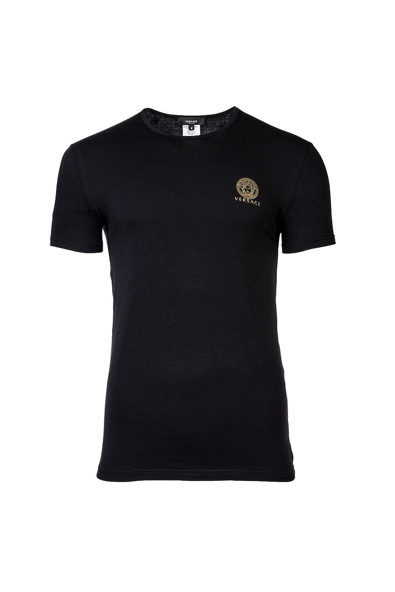 Versace Tricou de casa cu decolteu rotund si logo - Pled.ro