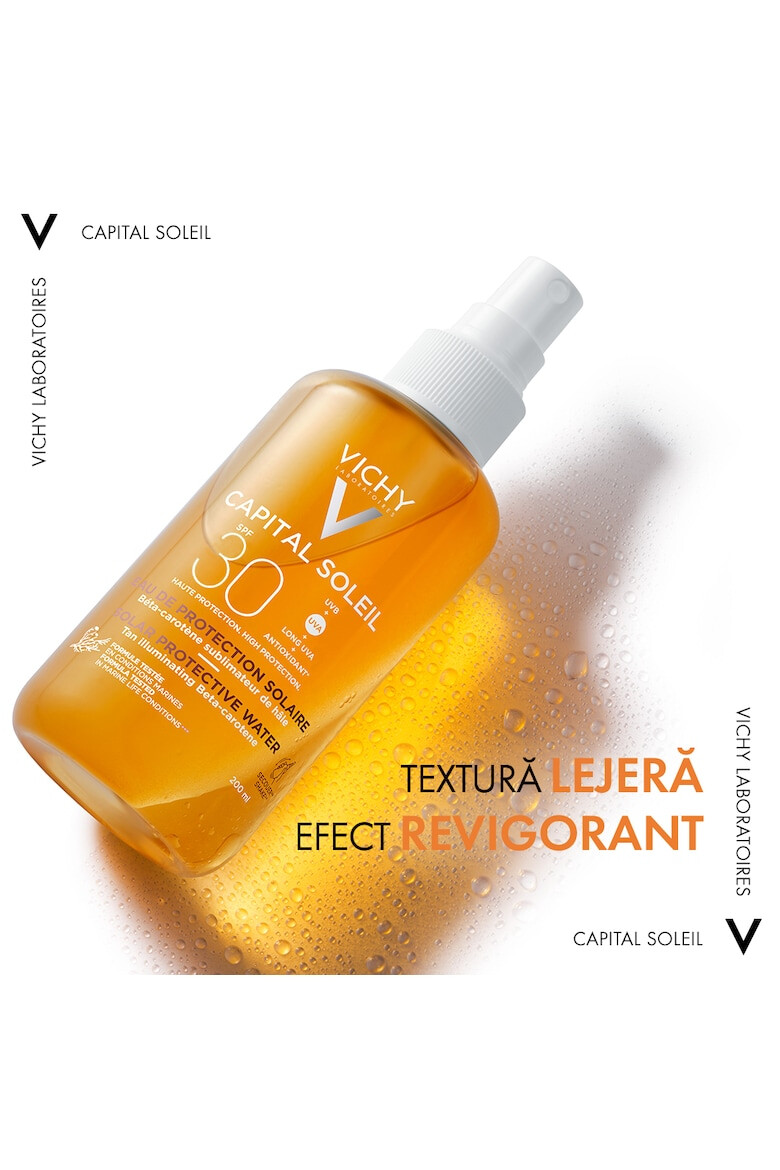 Vichy Apa cu protectie solara Capital Soleil SPF30 bronz imbunatatit cu beta-caroten 200 ml - Pled.ro