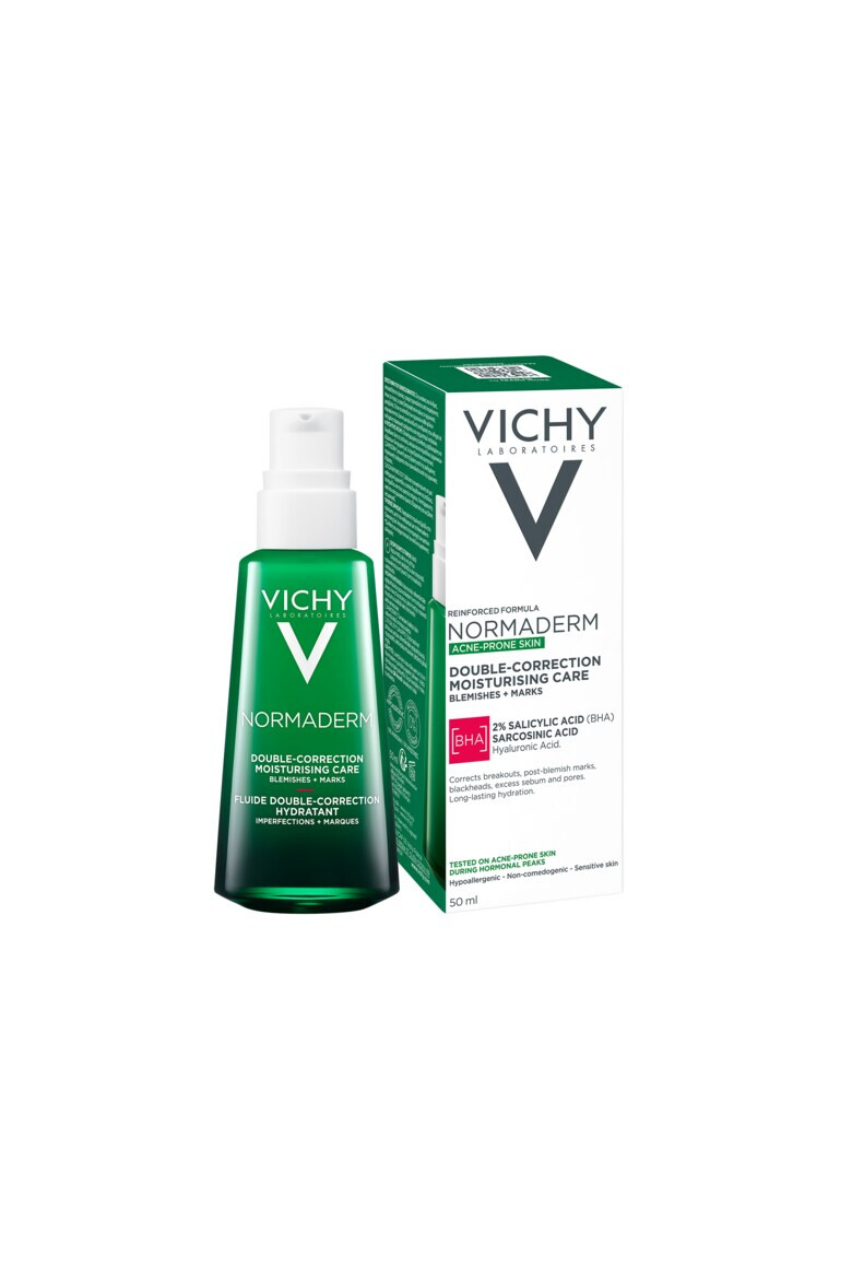 Vichy Crema hidratanta cu acid salicilic pentru ten gras cu tendinta acneica Normaderm 50ml - Pled.ro