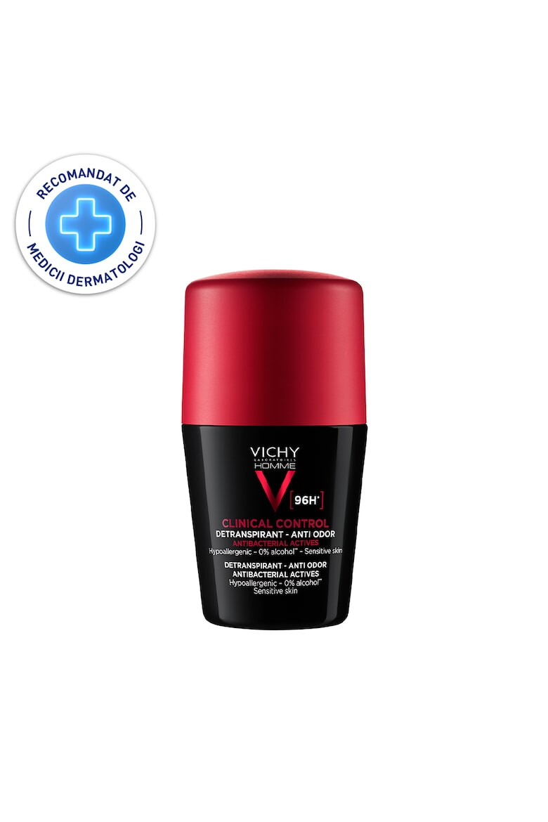 Vichy Deodorant roll-on antiperspirant pentru barbati Homme clinical control 96H 50 ml - Pled.ro