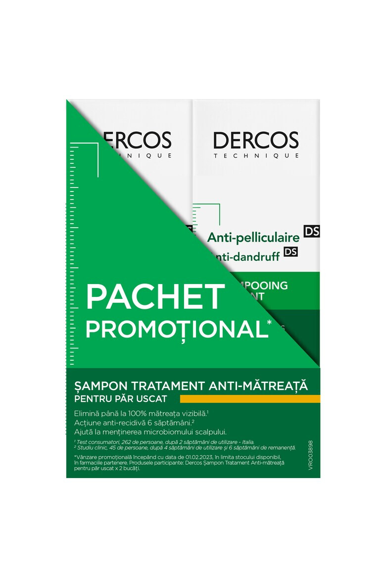 Vichy Pachet promotional: 2 x Sampon Dercos 200 ml - Pled.ro