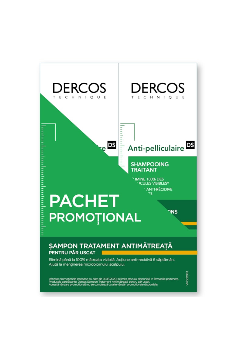 Vichy Pachet promotional: 2 x Sampon Dercos 200 ml - Pled.ro