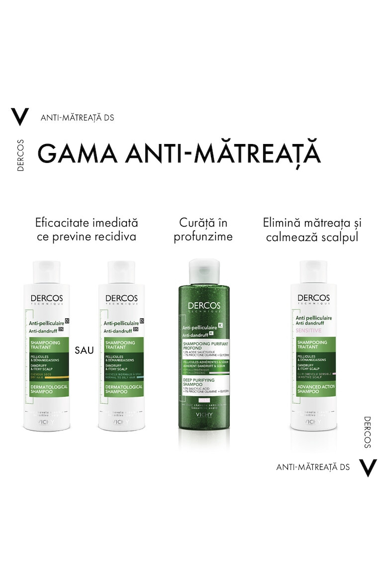 Vichy Sampon anti-matreata Dercos pentru par 200 ml - Pled.ro