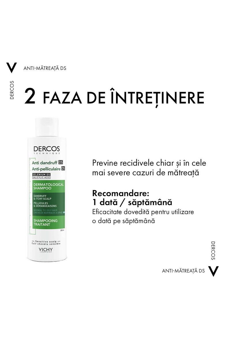 Vichy Sampon anti-matreata Dercos pentru par 200 ml - Pled.ro