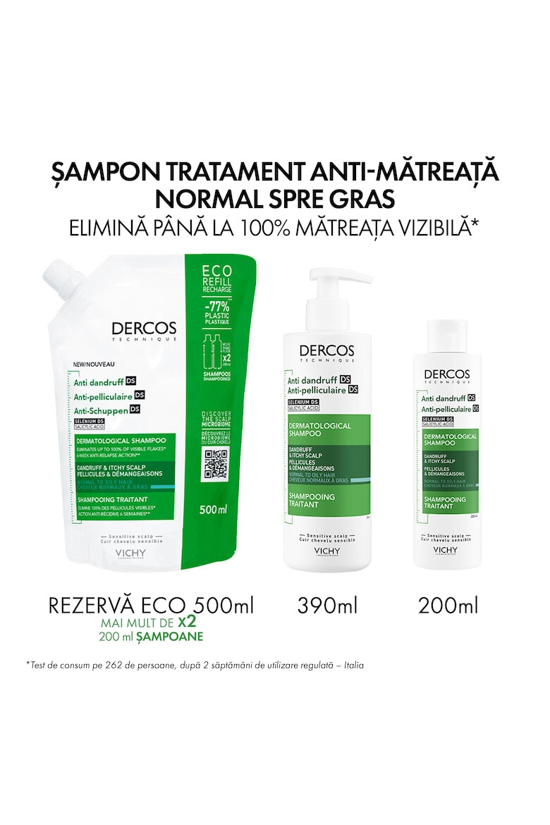 Vichy Sampon anti-matreata Dercos pentru par 200 ml - Pled.ro