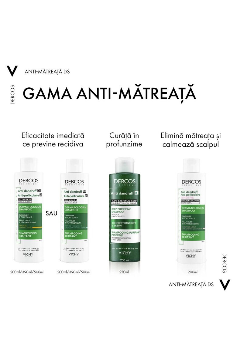 Vichy Sampon anti-matreata Dercos pentru par 200 ml - Pled.ro