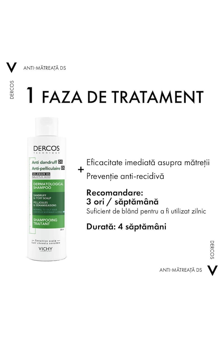 Vichy Sampon anti-matreata Dercos pentru par 200 ml - Pled.ro