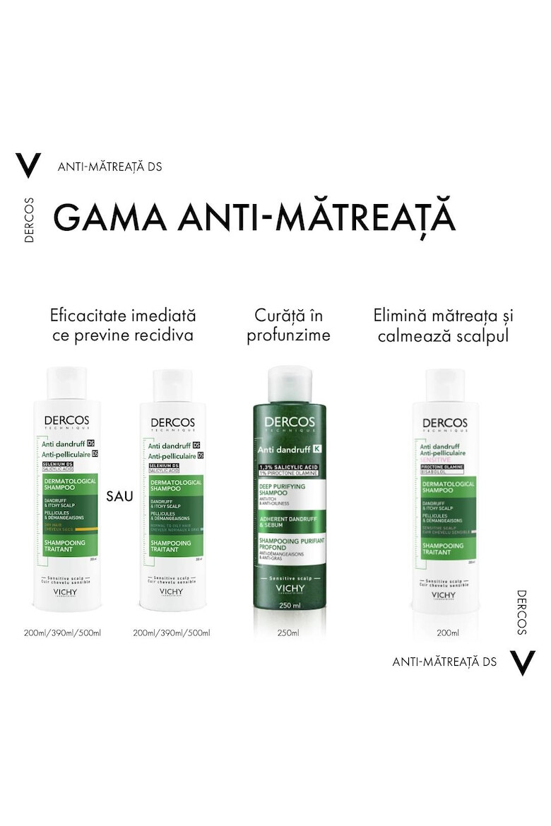 Vichy Sampon anti-matreata Dercos pentru par 200 ml - Pled.ro