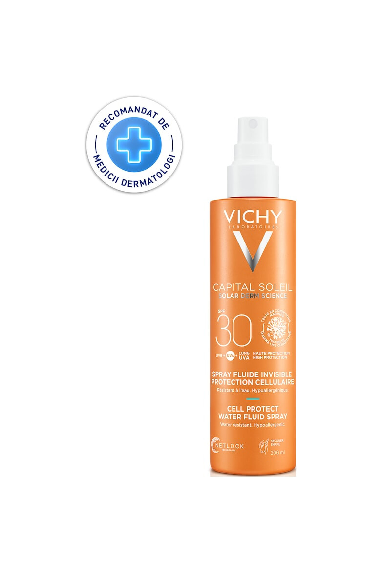 Vichy Spray fluid invizibil cu protectie solara pentru corp SPF 30+ Capital Soleil Cell Protect 200 ml - Pled.ro