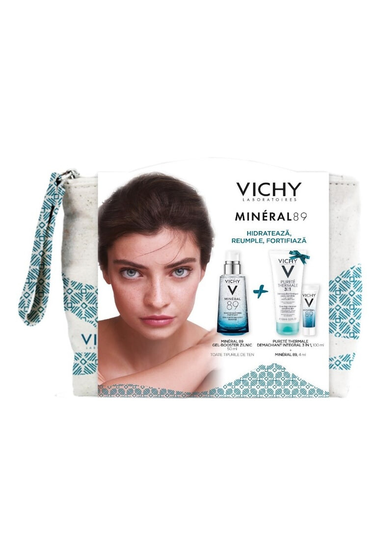 Vichy Trusa MINERAL 89 Gel Booster toate tipurile de ten 50ml + Demachiant 3in1 PURETE THERMALE Demachiant 3in1 100ml + Mineral 89 4ML - Pled.ro