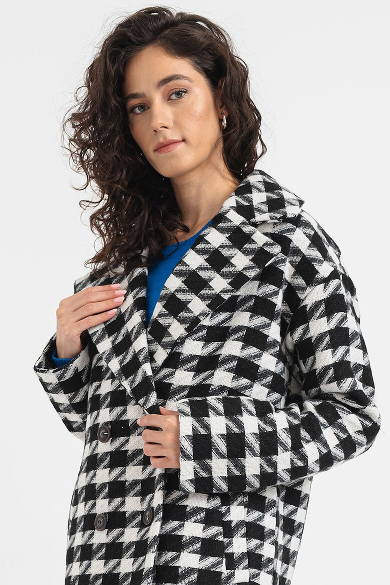 Vila Palton cu model houndstooth - Pled.ro