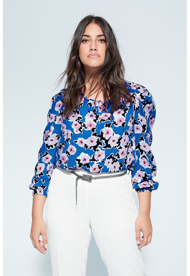 VIOLETA BY MANGO Bluza cu imprimeu floral Narciso - Pled.ro