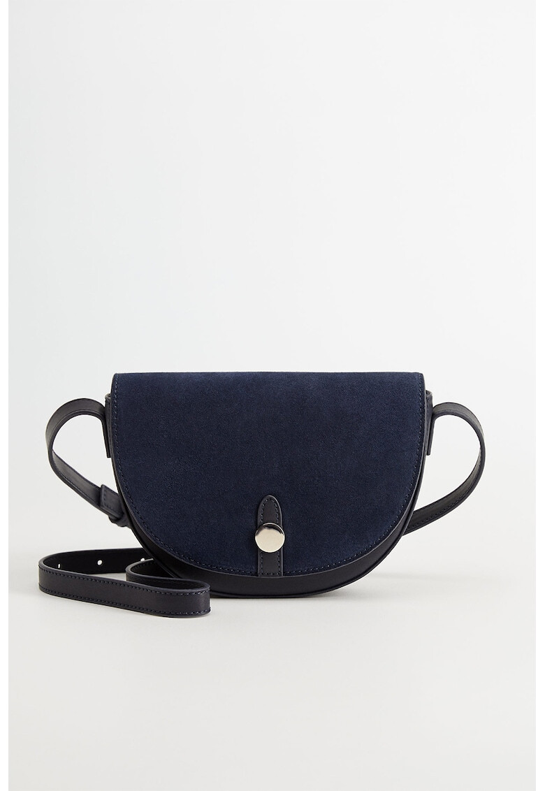 VIOLETA BY MANGO Geanta crossbody cu insertii de piele intoarsa Mariana - Pled.ro