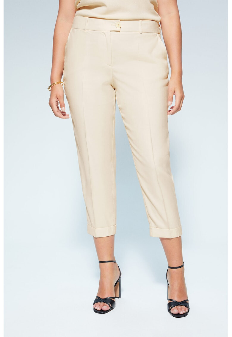 VIOLETA BY MANGO Pantaloni crop chino Cupro - Pled.ro