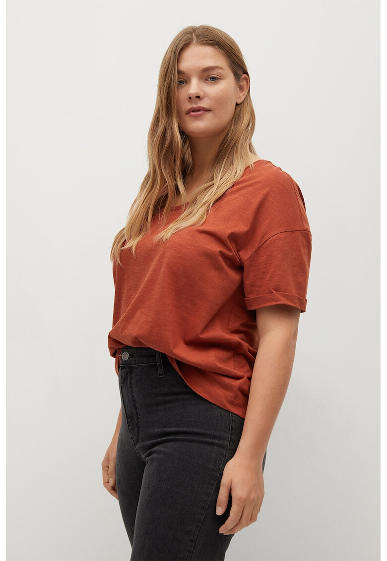 VIOLETA BY MANGO Tricou din bumbac organic Yuzu - Pled.ro