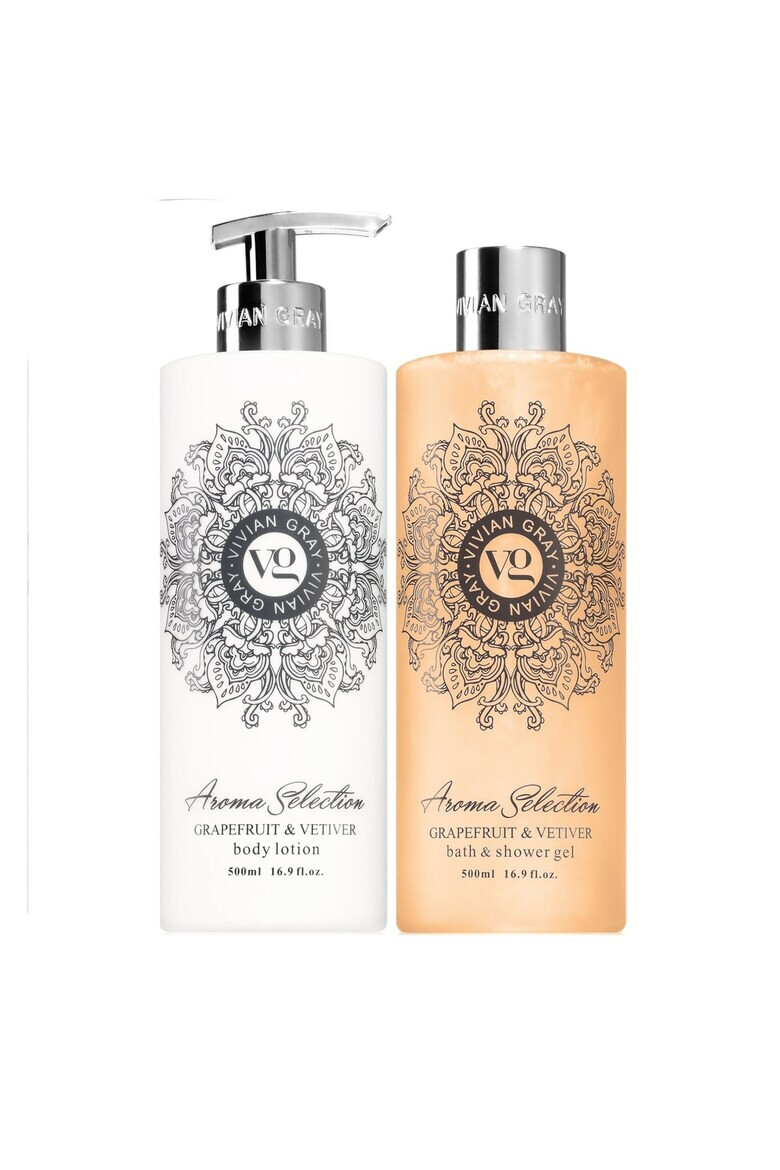 Vivian Gray Set Lotiune de corp Aroma Selection Grapefruit & Vetiver Unisex 500 ml + Gel de dus 500 ml - Pled.ro