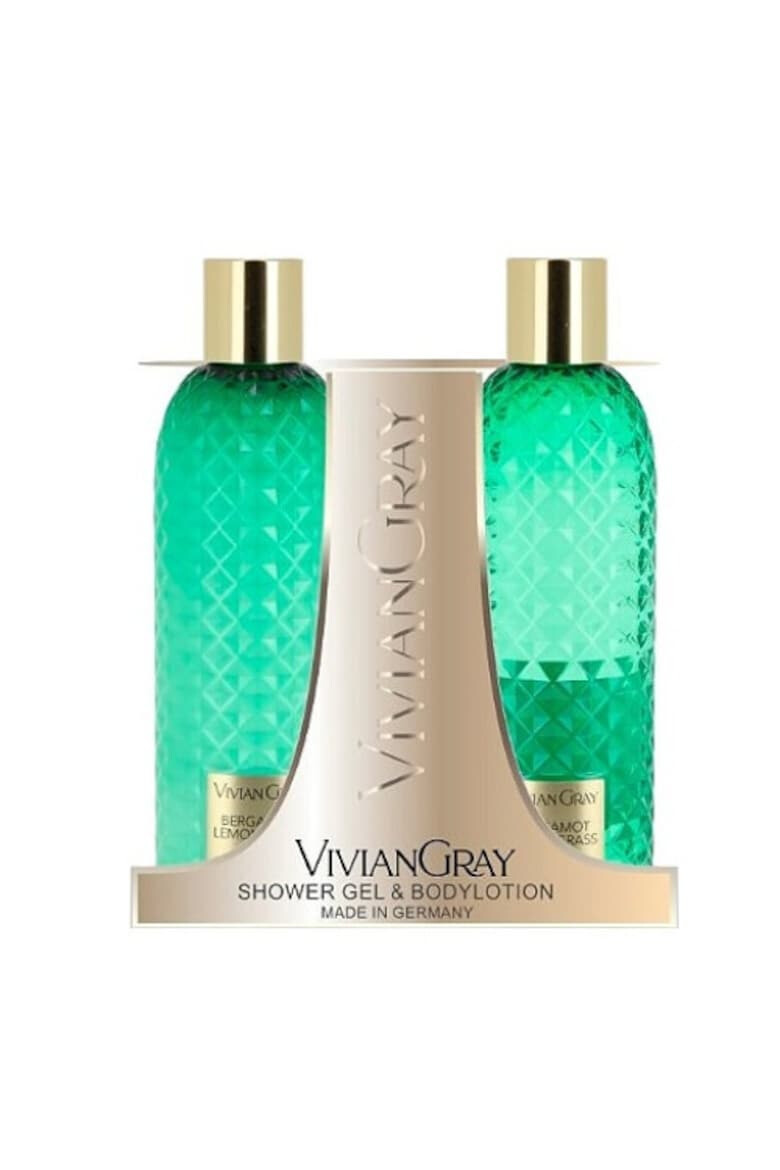 Vivian Gray Set Lotiune de corp Unisex Gemstone Green Bergamota 300 ml + Gel de dus 300 ml - Pled.ro