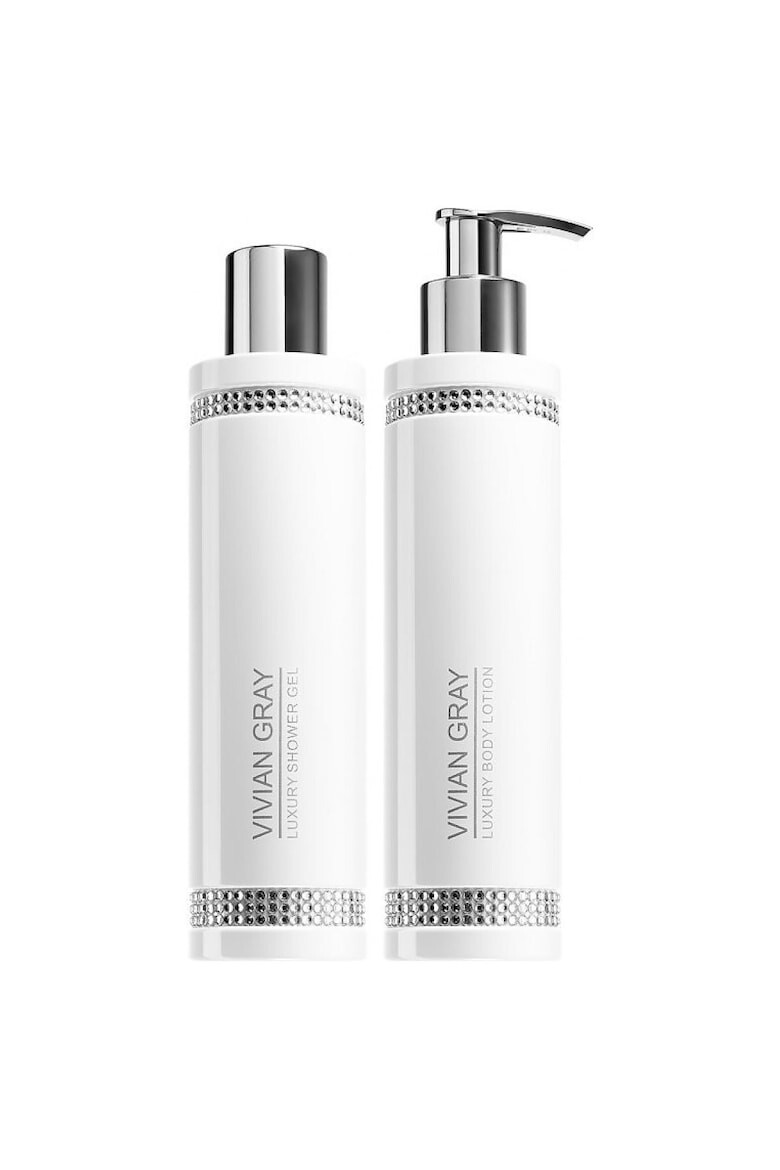 Vivian Gray Set Lotiune de corp White Crystals Unisex 250 ml + Gel de dus 250 ml - Pled.ro