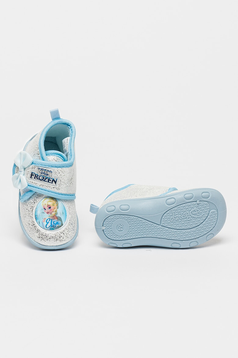 Walt Disney Pantofi metalizati cu inchidere velcro si imprimeu Frozen - Pled.ro