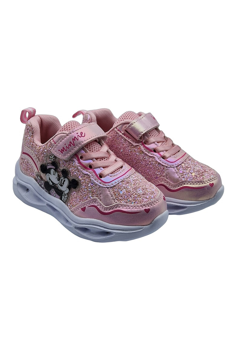 Walt Disney Pantofi sport cu aspect stralucitor si tematica Minnie Mouse - Pled.ro