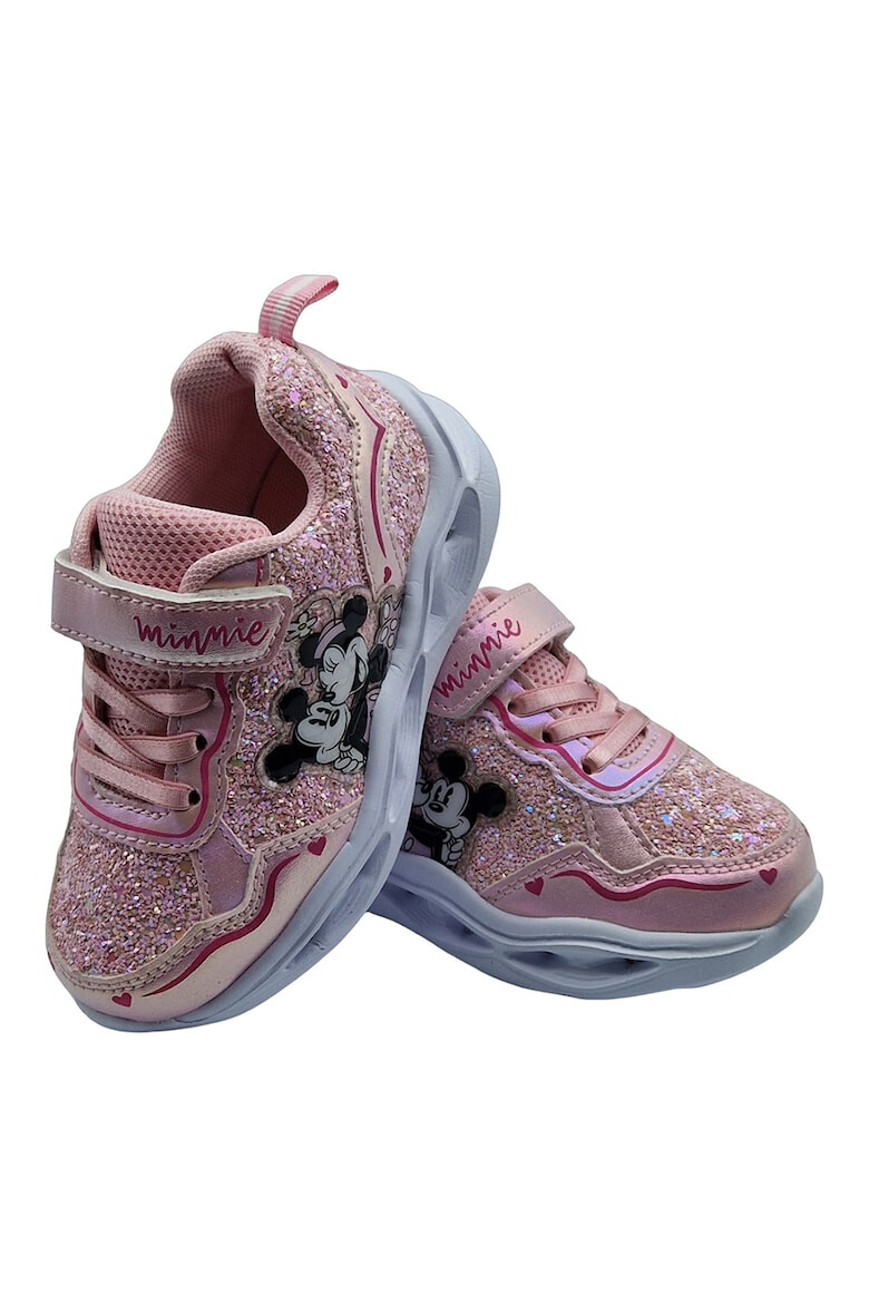 Walt Disney Pantofi sport cu aspect stralucitor si tematica Minnie Mouse - Pled.ro