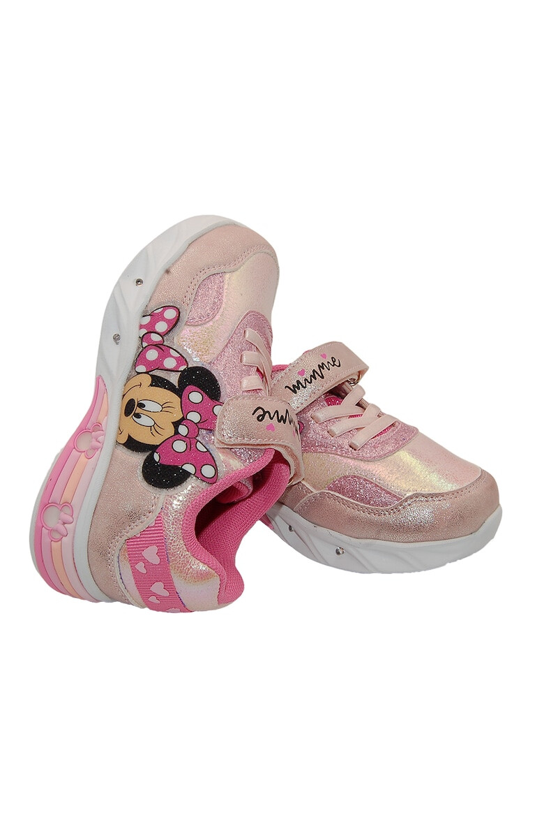 Walt Disney Pantofi sport cu imprimeu Minnie Mouse si velcro - Pled.ro