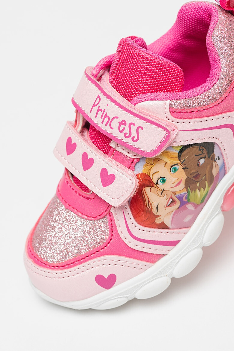 Walt Disney Pantofi sport cu lumini LED inchidere velcro si imprimeu cu printese Disney - Pled.ro