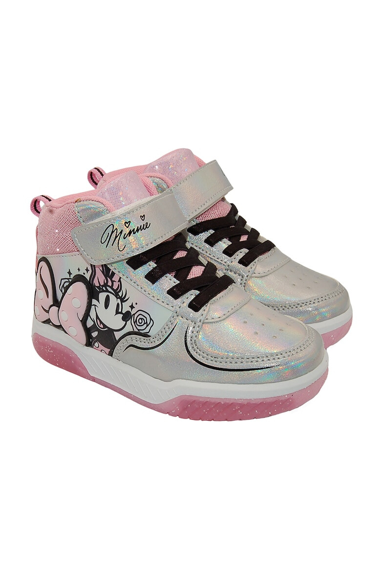 Walt Disney Pantofi sport high-top cu imprimeu cu desene si velcro - Pled.ro