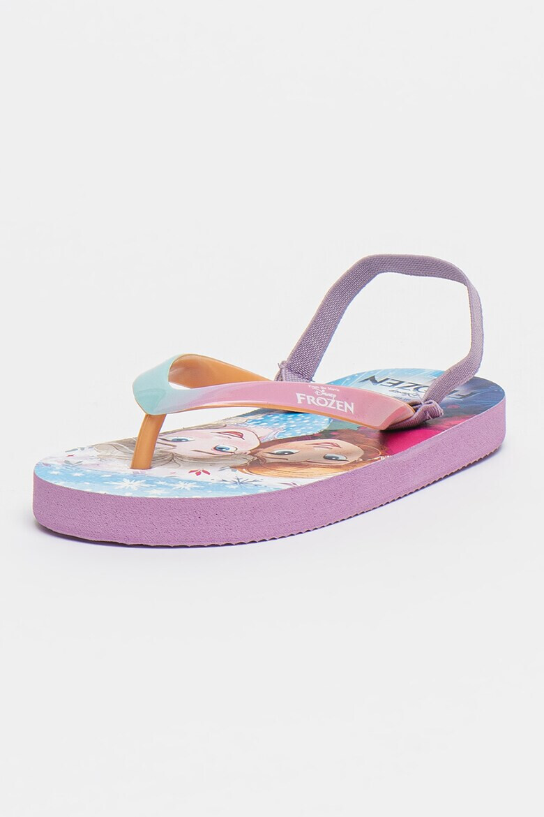 Walt Disney Papuci flip-flop cu imprimeu cu tematica Frozen - Pled.ro