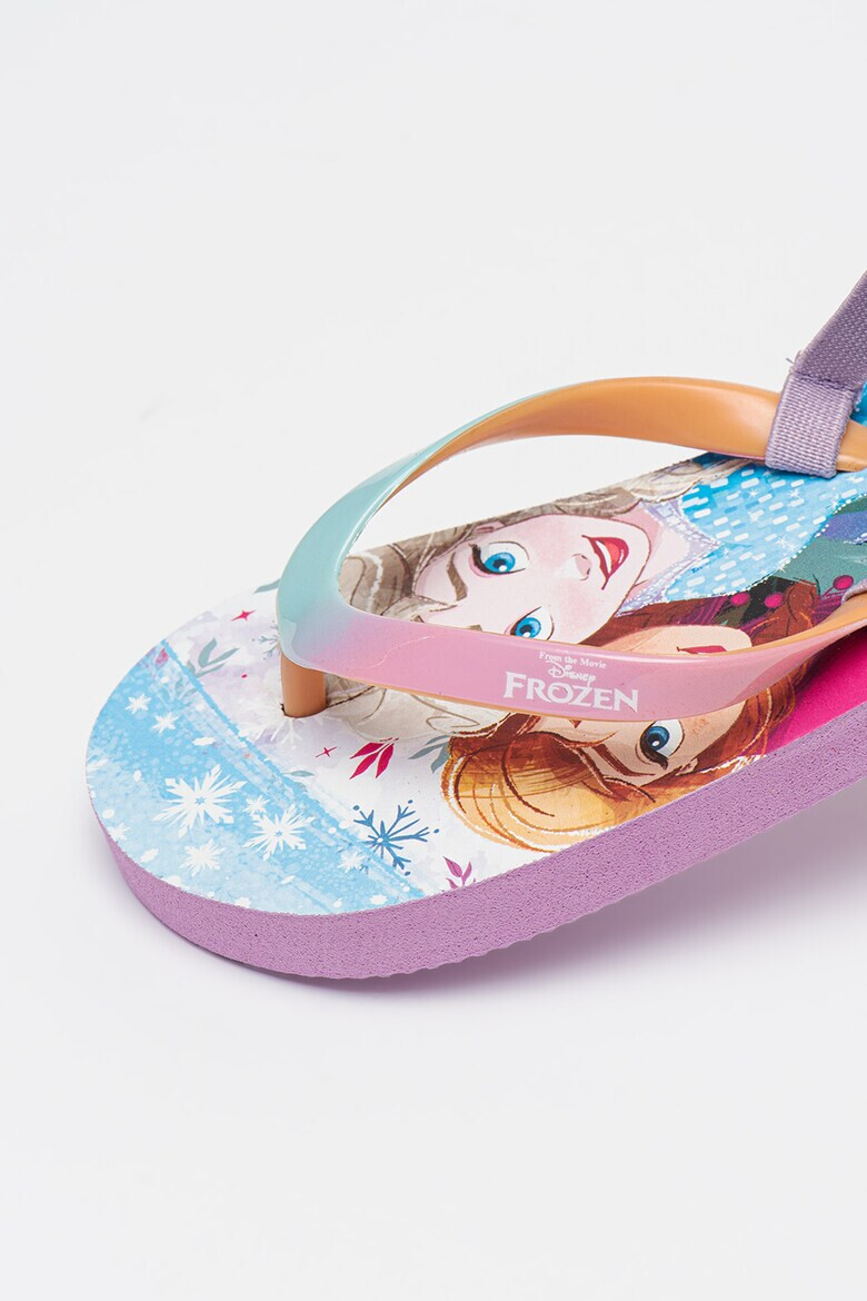 Walt Disney Papuci flip-flop cu imprimeu cu tematica Frozen - Pled.ro