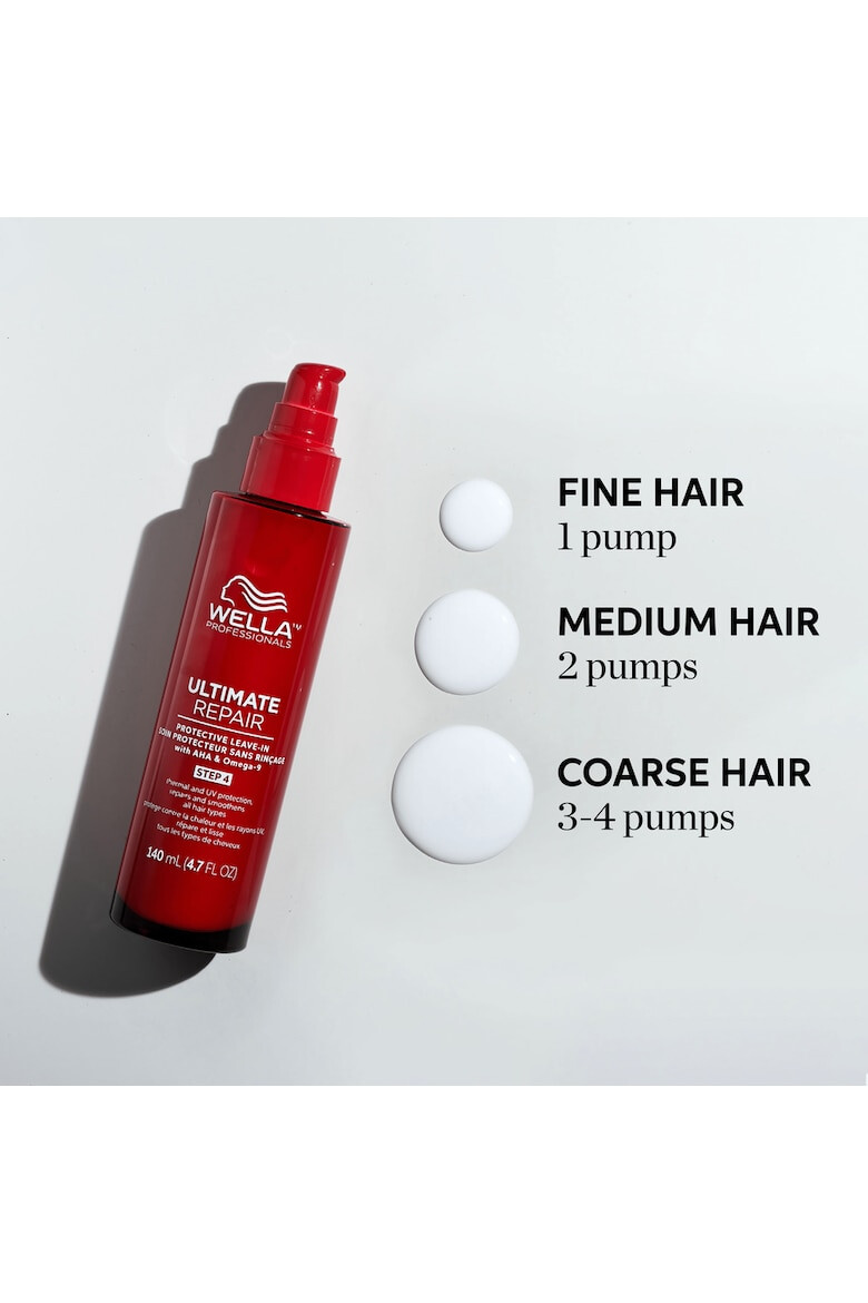 Wella Care Professional Crema fara clatire de reparare si protectie cu AHA & Omega 9 pentru par deteriorat - Pasul 4 Wella Professionals Ultimate Repair Protective Leave-In 140 ml - Pled.ro