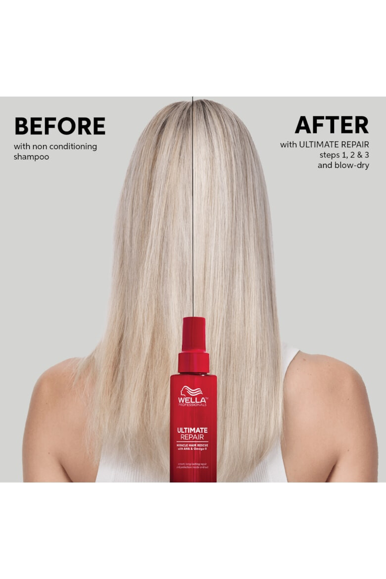 Wella Care Professional Ser tratament de reparare in 90 de secunde cu AHA & Omega 9 pentru par deteriorat - Pasul 3 Wella Professionals Ultimate Repair Miracle Rescue - Pled.ro