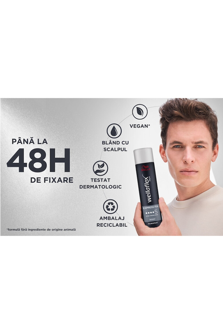 Wella Fixativ pentru par flex Men Express Fix cu fixare ultra puternica Fixare 5/6 250ml - Pled.ro