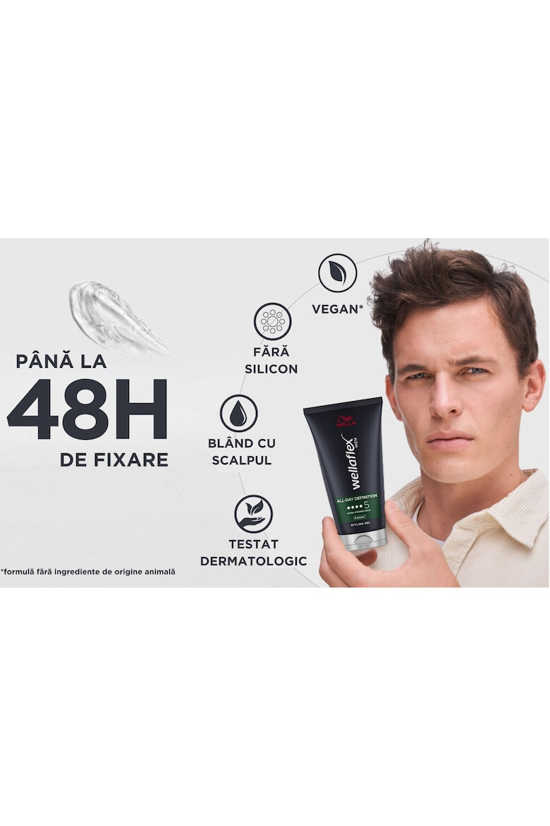 Wella Gel pentru par flex Men All-Day Definition cu fixare ultra puternica Fixare 5/6 150ml - Pled.ro