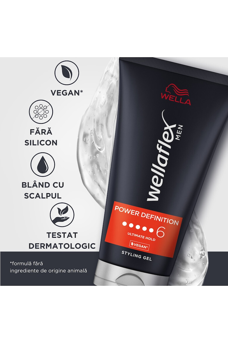 Wella Gel pentru par flex Men Power Definition cu fixare Ultimate Fixare 6/6 150ml - Pled.ro