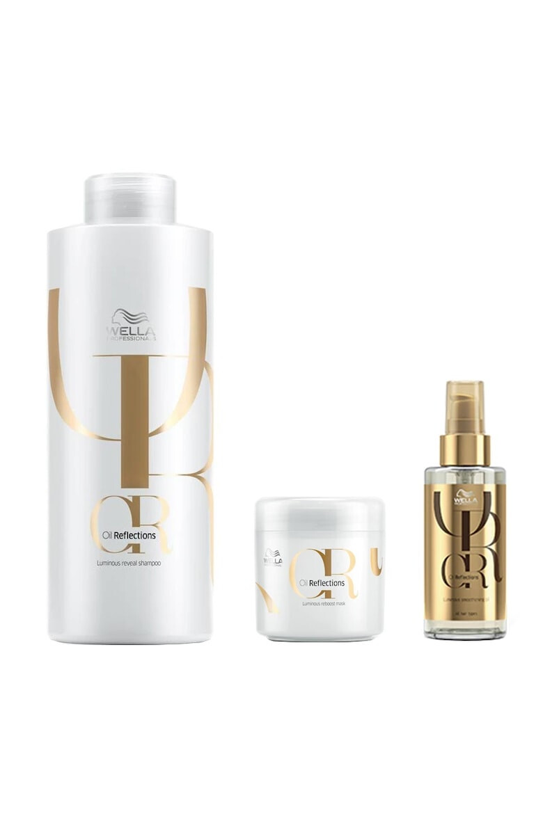 Wella Professionals Set pentru Stralucire Oil Reflections Sampon 1000 ml Masca 150 ml Ulei 100 ml - Pled.ro