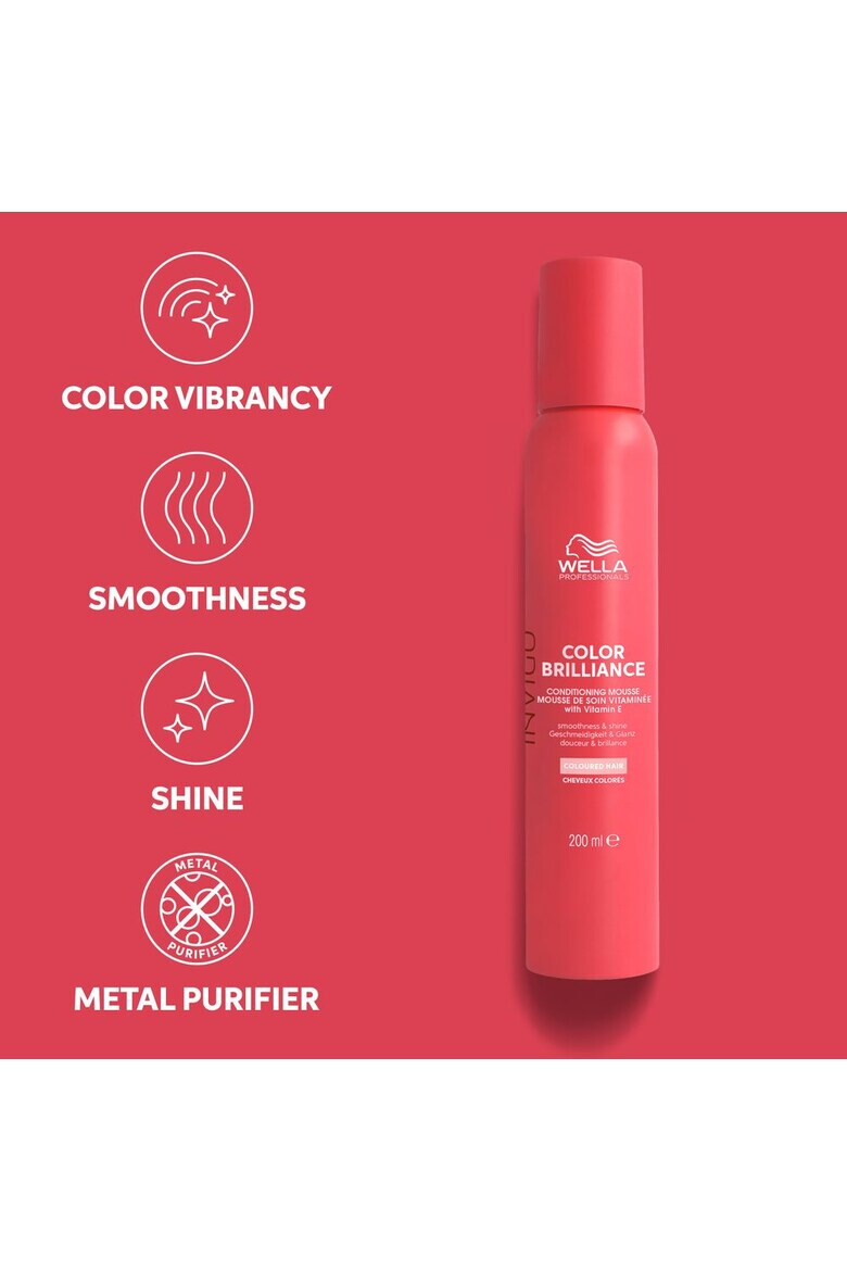 Wella Care Professional Spuma Wella Professionals Invigo Color Brilliance Conditioning Mousse pentru parul vopsit 200 ml - Pled.ro