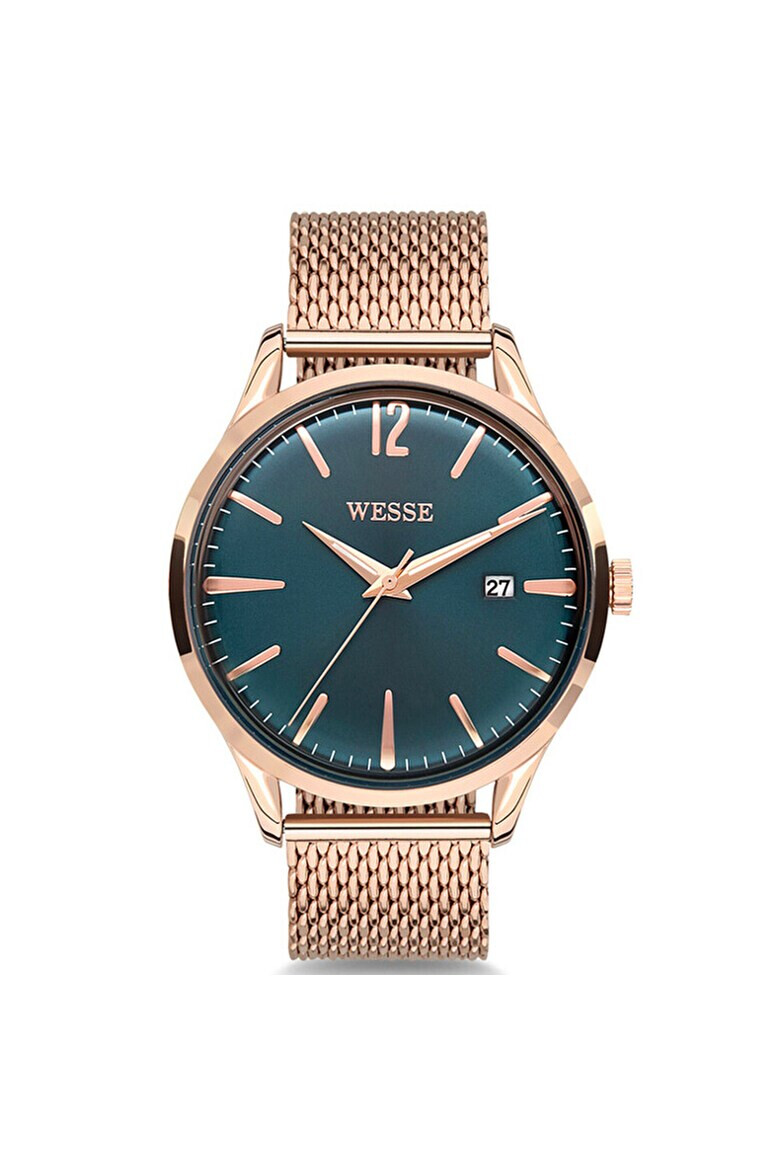 Wesse Ceas barbatesc model WWG202204 verde curea rose gold mecanism quartz 3 ATM - Pled.ro