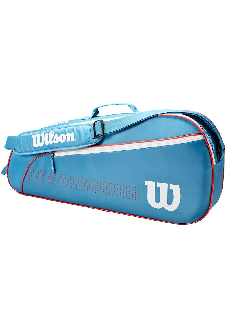 Wilson Geanta Junior 3 rachete Albastru/Rosu/Alb - Pled.ro