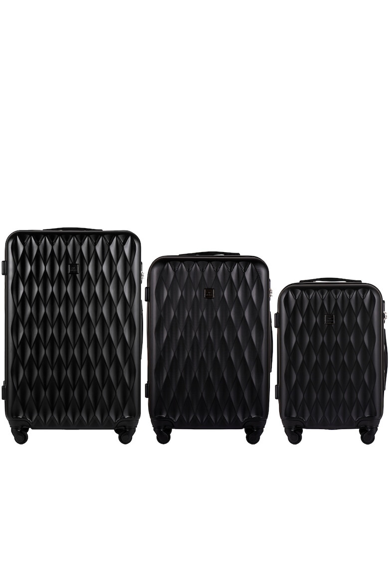 Wings Set 3 trolere ABS 97 l Negru - Pled.ro