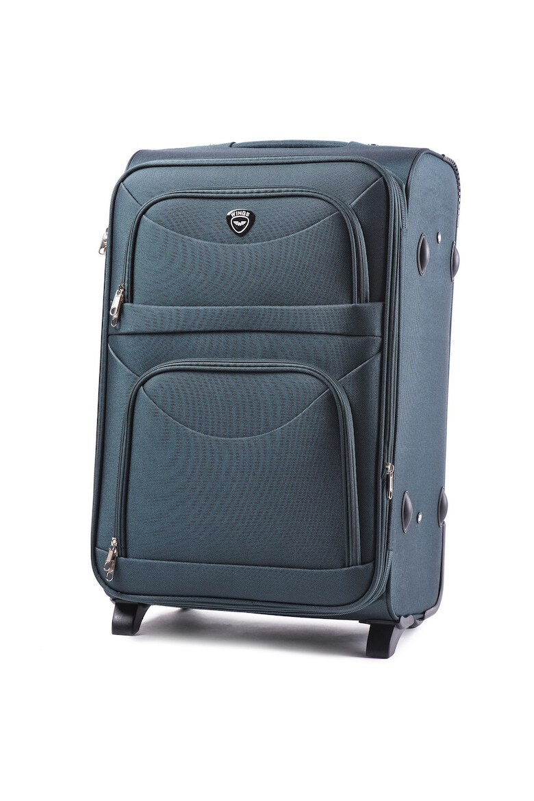 Wings Troler Cabina Extensibil W6802 2 Roti 54 cm Verde inchis - Pled.ro