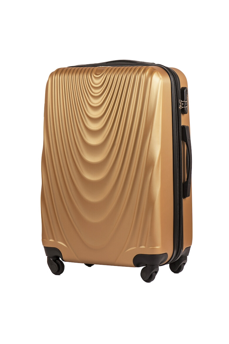 Wings Troler Mediu FALCON ABS 4 Roti 66 cm Gold - Pled.ro