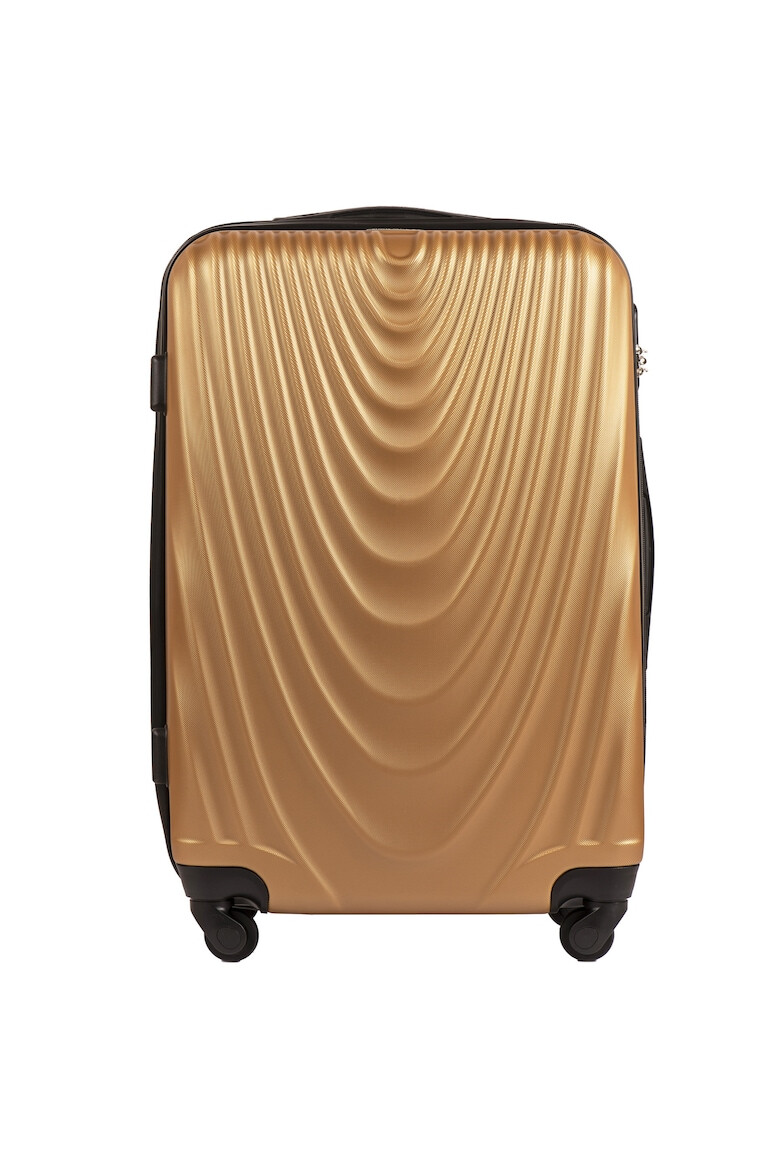 Wings Troler Mediu FALCON ABS 4 Roti 66 cm Gold - Pled.ro