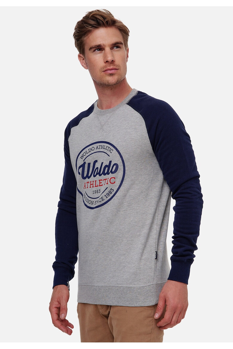 Woldo Athletic Woldo Bluza de trening cu imprimeu logo si maneci raglan Runder 1945 - Pled.ro