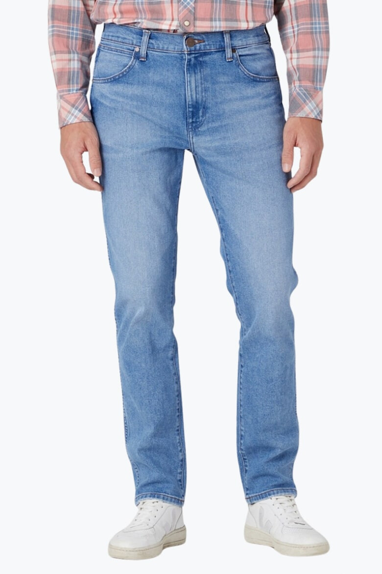 Wrangler Blugi barbati Larston cu croiala Slim fit talie medie si aspect decolorat albastru 60564 - Pled.ro