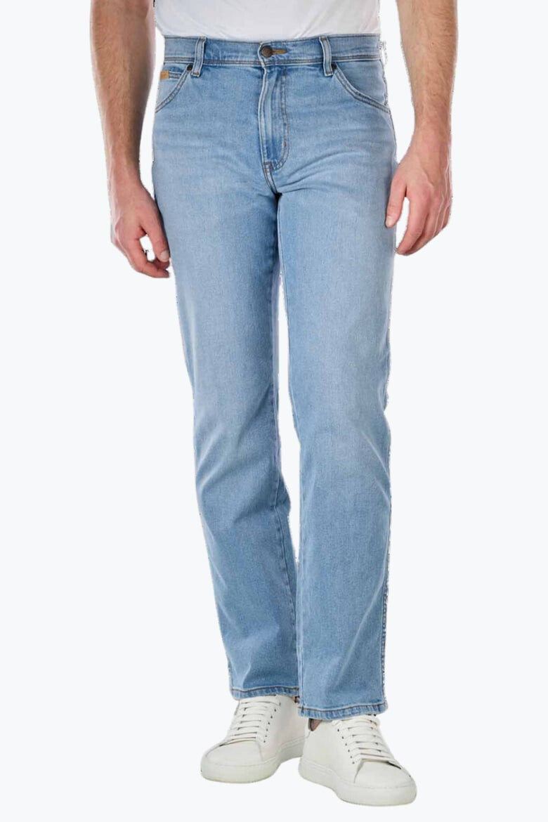 Wrangler Blugi barbati Texas cu croiala Straight si talie medie albastru deschis 61945 - Pled.ro